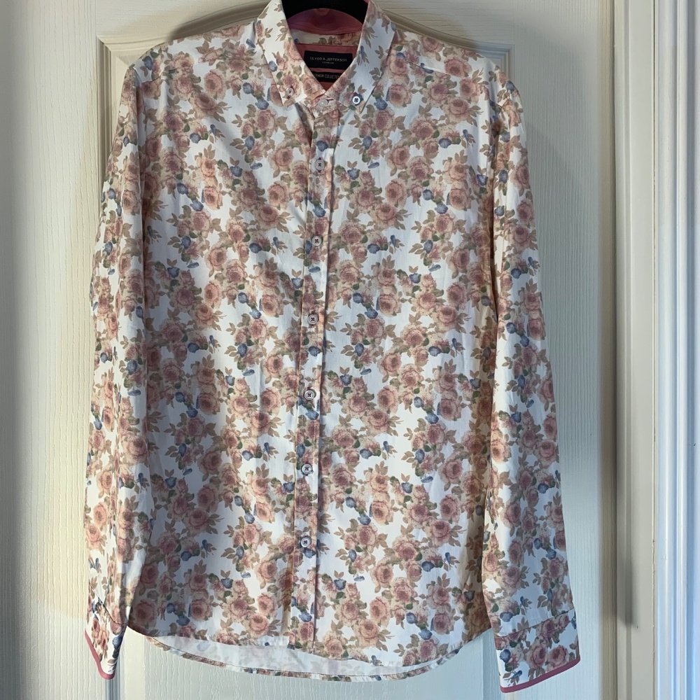 Lloyd Jefferson London Premium Floral Shirt Travel Prom Modern British Style  S